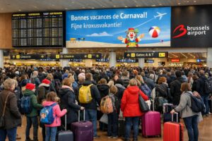 Brussels Airport : près de 1,1 million de passagers attendus pendant les vacances de carnaval