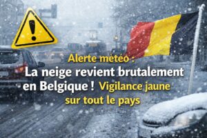Alerte météo choc : la neige revient brutalement en Belgique, l’IRM met tout le pays en vigilance jaune !