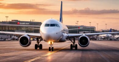 Avion a Bruxelles sous lheure doree