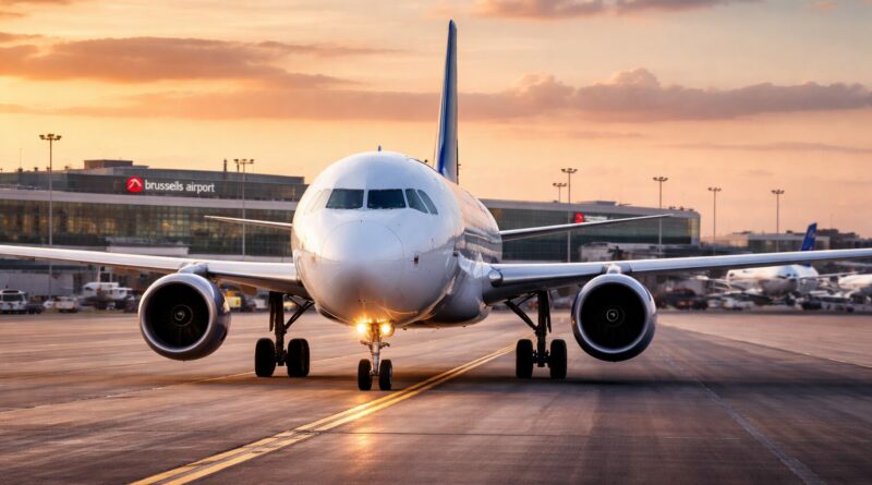 Avion a Bruxelles sous lheure doree