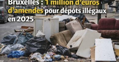 Depot illegal sur un trottoir bruxellois
