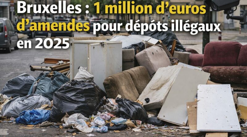 Depot illegal sur un trottoir bruxellois