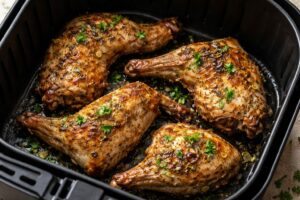 Lapin à l’airfryer aux herbes et citron – Recette rapide et savoureuse
