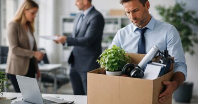 Licenciement dans un bureau moderne