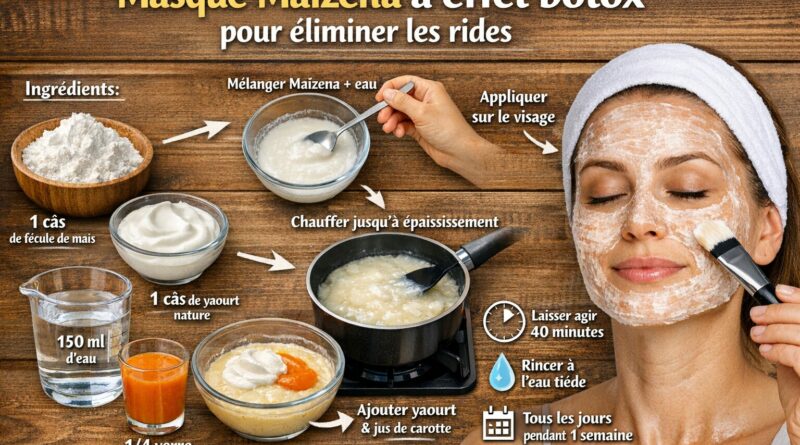 Masque Maizena anti rides en 3 etapes