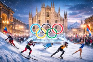 Milan sous les anneaux olympiques