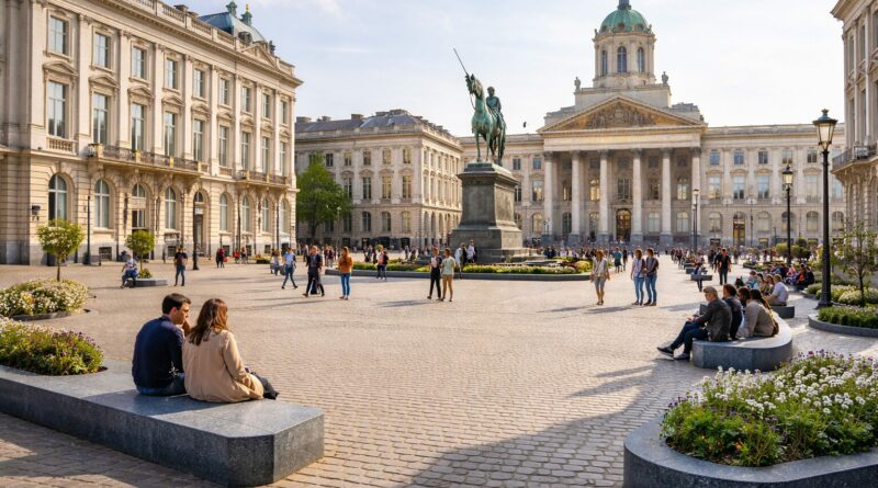 Place Royale sous le soleil de Bruxelles