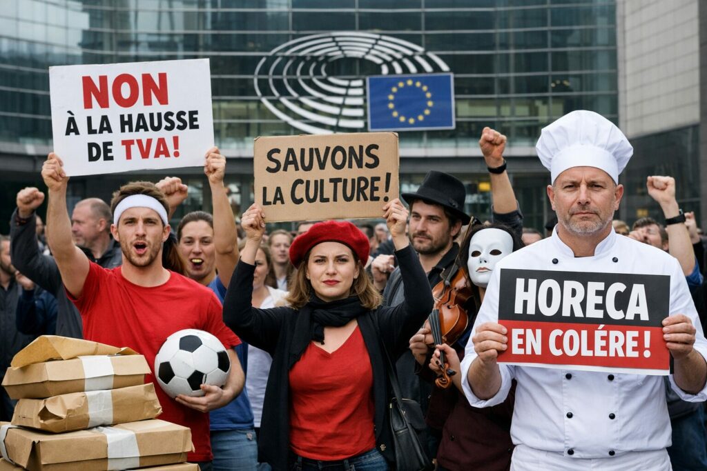 Protestation des secteurs a Bruxelles