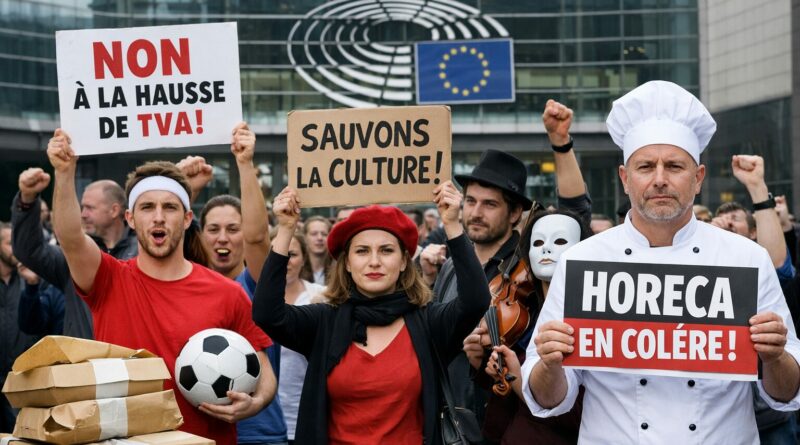 Protestation des secteurs a Bruxelles