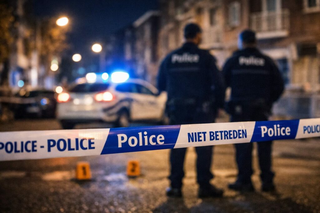 Scene de crime nocturne a Anderlecht