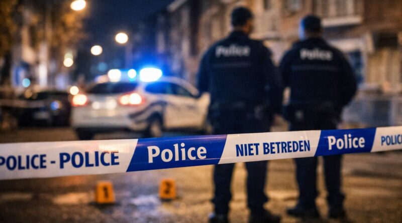 Scene de crime nocturne a Anderlecht