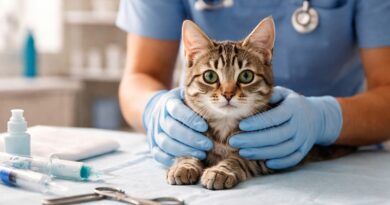 Soins doux pour un chaton