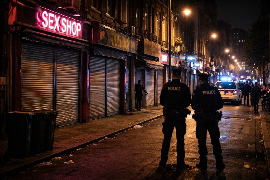 Quartier Nord de Bruxelles de nuit