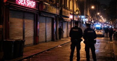 Quartier Nord de Bruxelles de nuit
