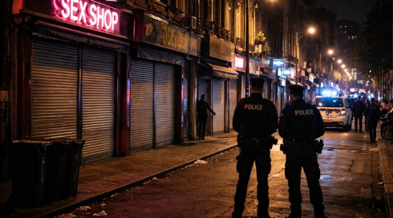 Quartier Nord de Bruxelles de nuit