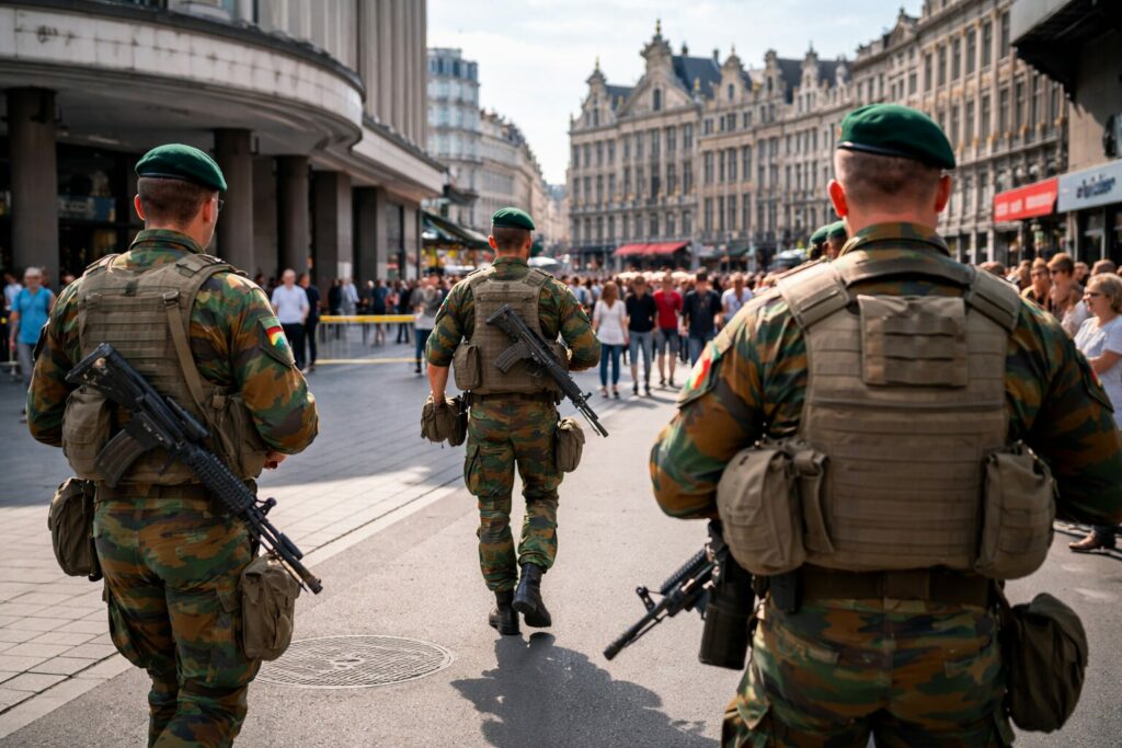 Retour des militaires a Bruxelles