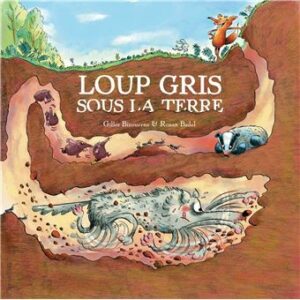 Loup gris sous la terre