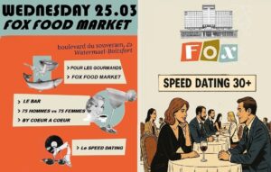 SPEED DATING ( 75 HOMMES – 75 FEMMES) au FOX FOOD MARKET | MERCREDI 25.03 | AFTERWORK – DRINK & EAT