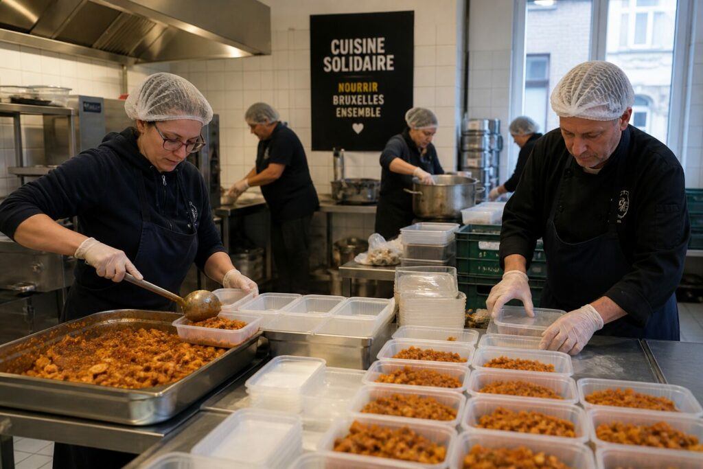 Cuisine solidaire a Bruxelles