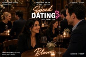 ☀️SPEED DATING XXL (50 HOMMES – 50 FEMMES) au BLOOM (New Location) 💃🕺VENDREDI 28.08.2026