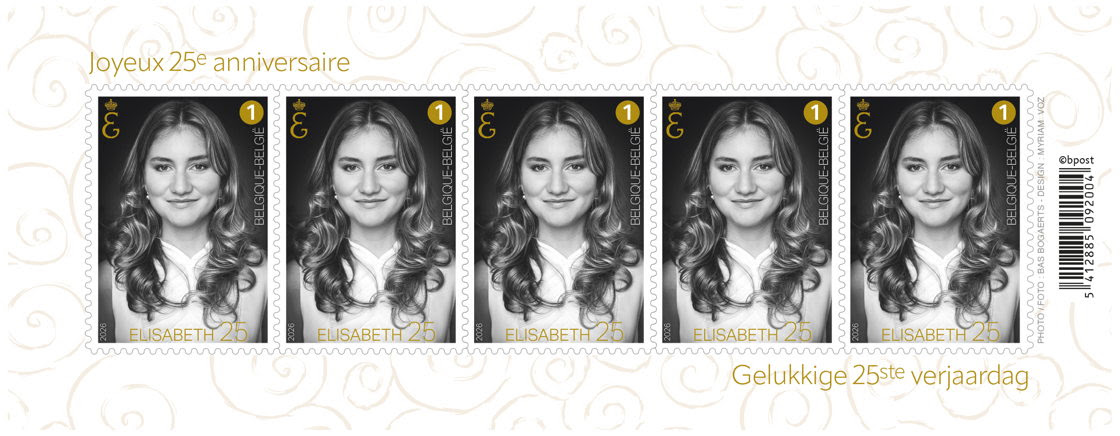 2 timbres princesse elisabeth